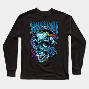 head skull space illustration Long Sleeve T-Shirt